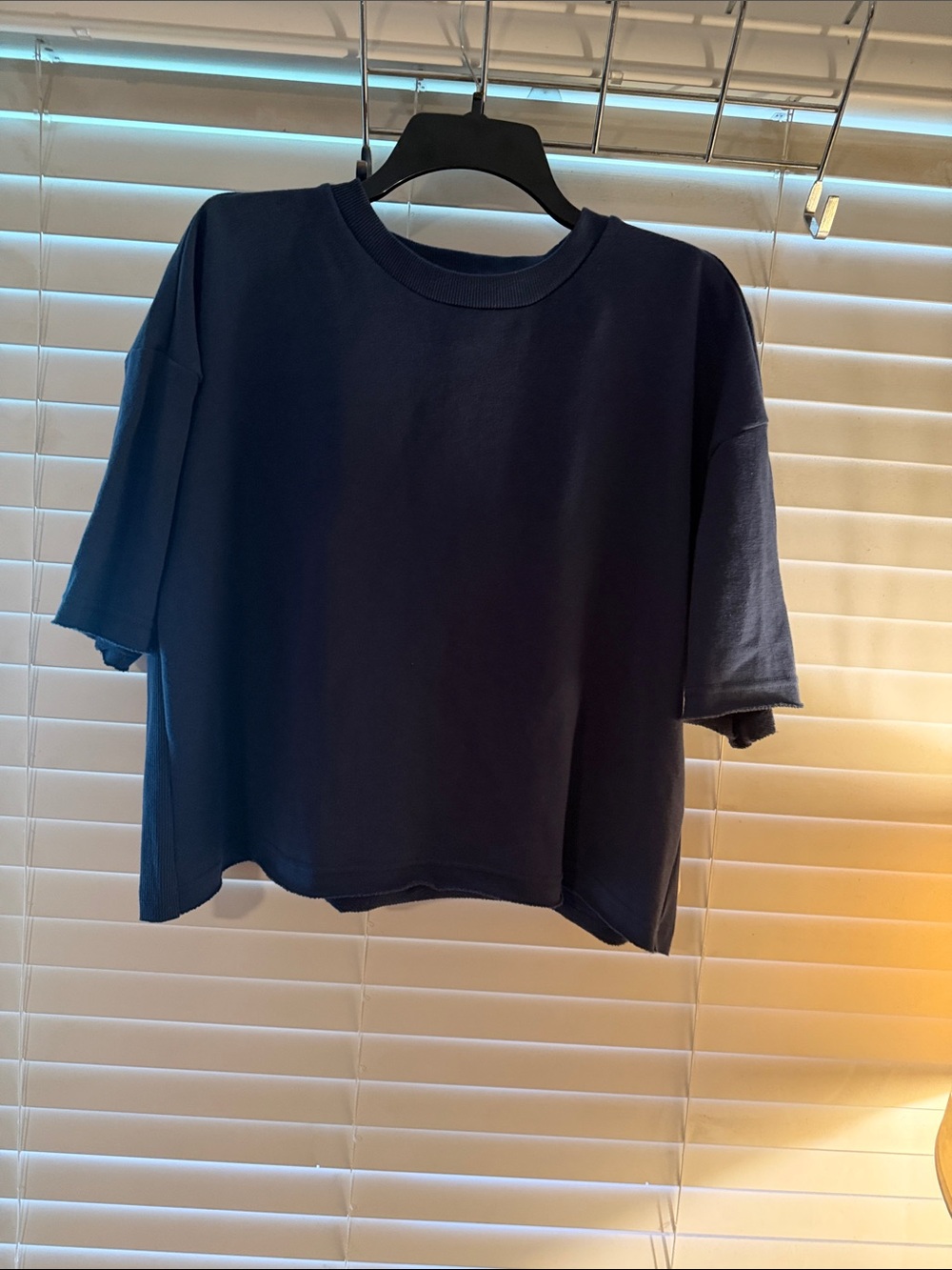 Yogalicious Navy Boxy Crewneck Tee
